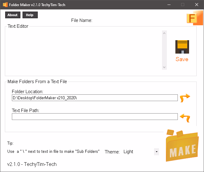 FolderMaker screenshot